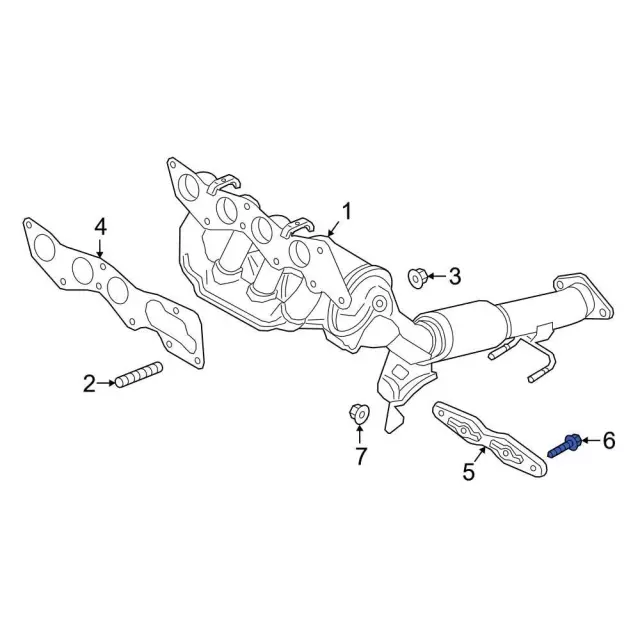 Catalytic Converter Heat Shield Bolt - Ford (-W500222-S442) - view 11