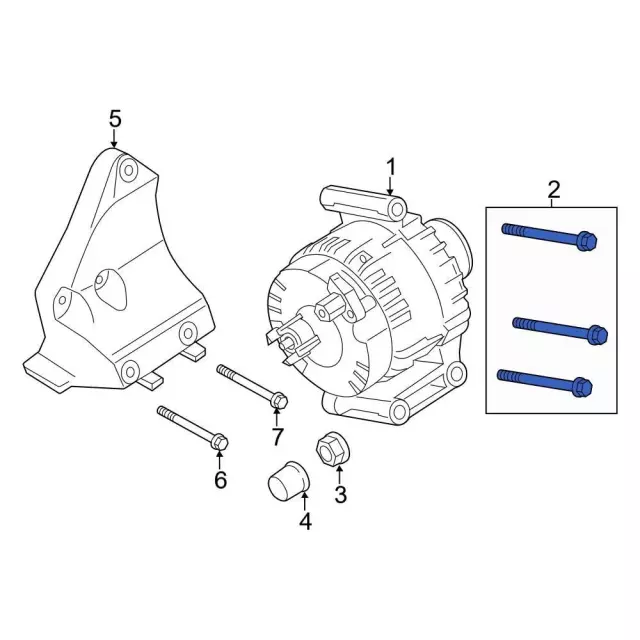Engine Mount Support Bracket Bolt - Ford (-W500523-S442) - view 3