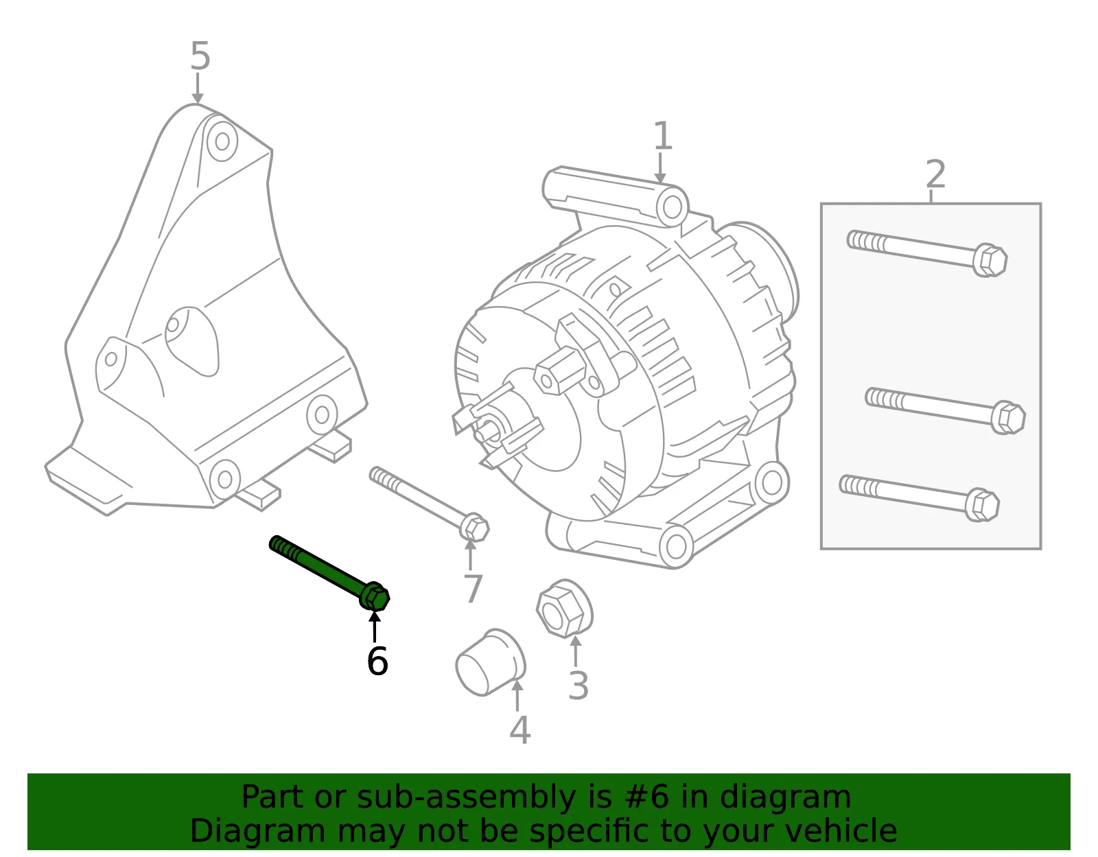 Engine Mount Support Bracket Bolt - Ford (-W500523-S442) - view 7