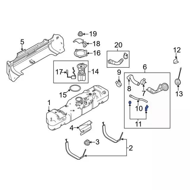 Fuel Tank Vent Hose Clamp - Ford (-W525931-S300) - view 5