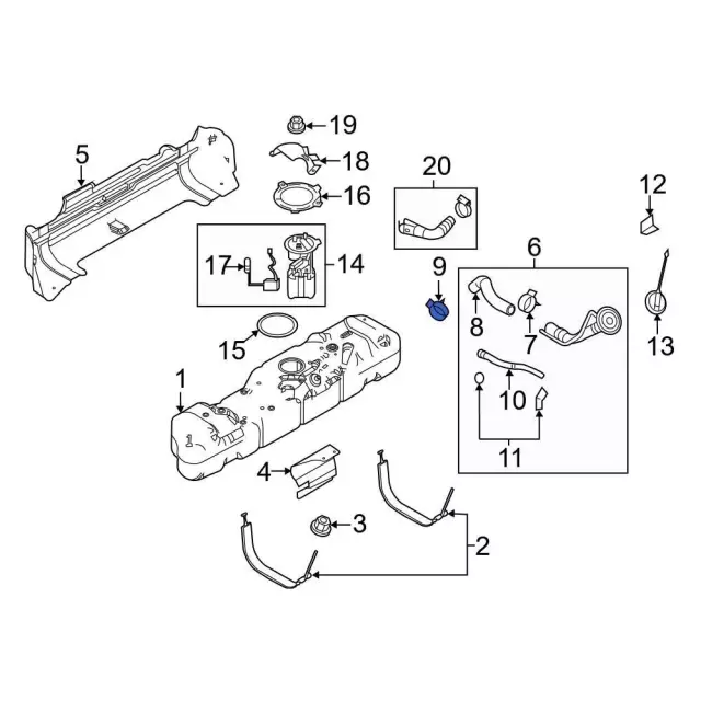 Fuel Filler Hose Clamp - Ford (-W525937-S300) - view 10