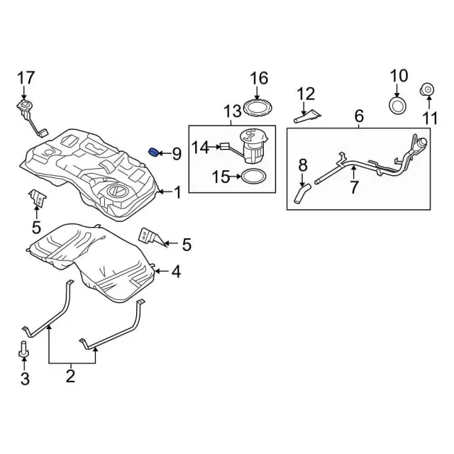 Fuel Filler Hose Clamp - Ford (-W525937-S300) - view 13