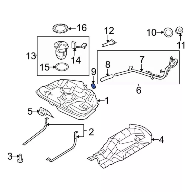 Fuel Filler Hose Clamp - Ford (-W525937-S300) - view 4