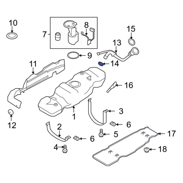 Fuel Filler Hose Clamp - Ford (-W525937-S300) - view 7