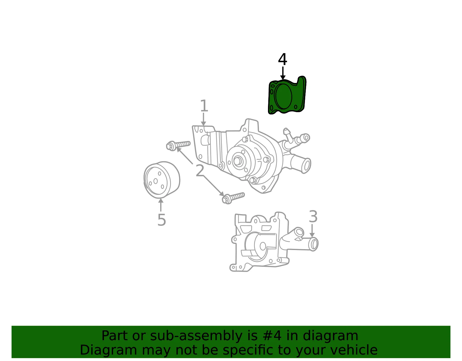 Engine Water Pump Gasket - Ford (-W702259-S300) - view 7