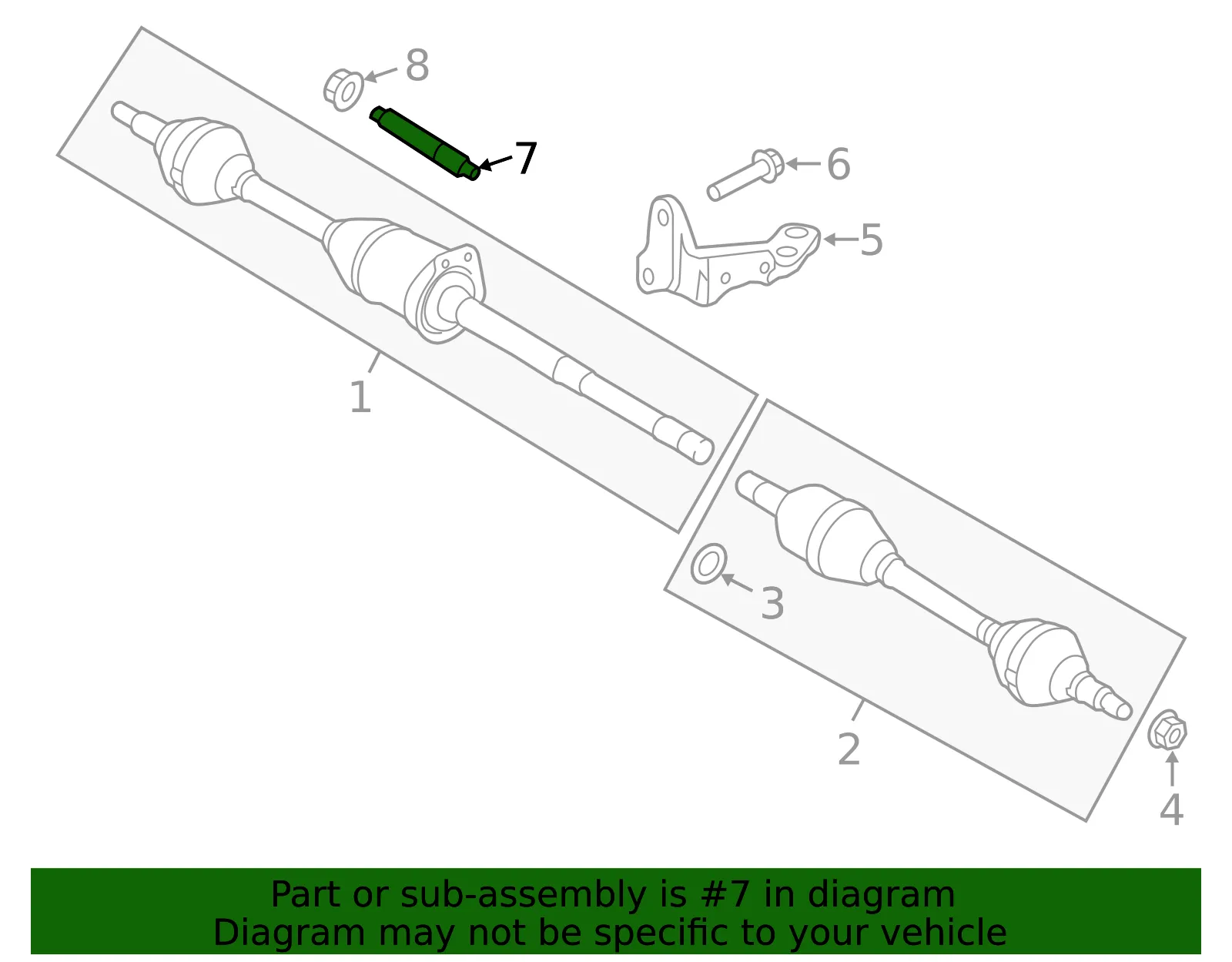 Cv Axle Shaft Carrier Bearing Stud - Ford (-W706931-S439) - view 5