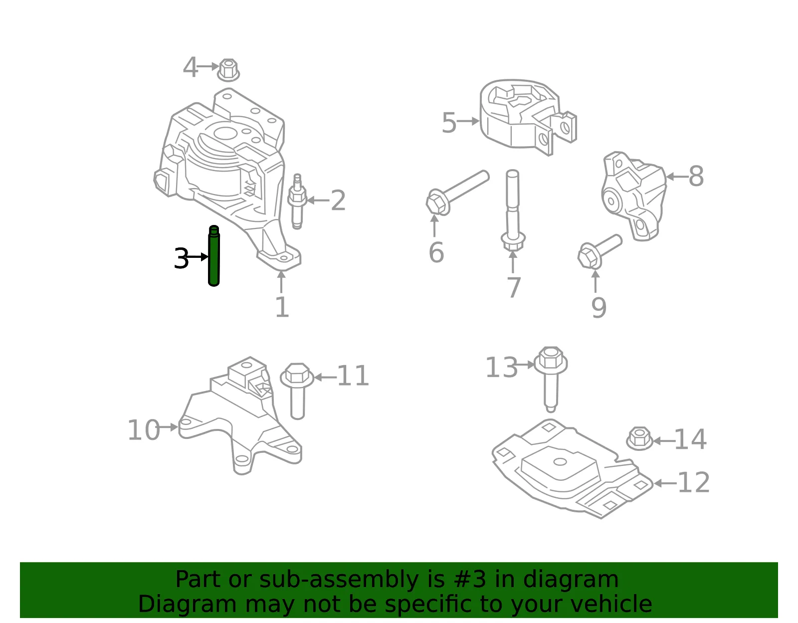 Engine Mount Stud - Ford (-W706992-S442) - view 9