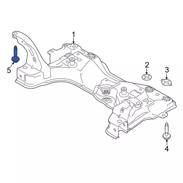 Engine Cradle Bolt - Ford (-W708476-S442) - view 5