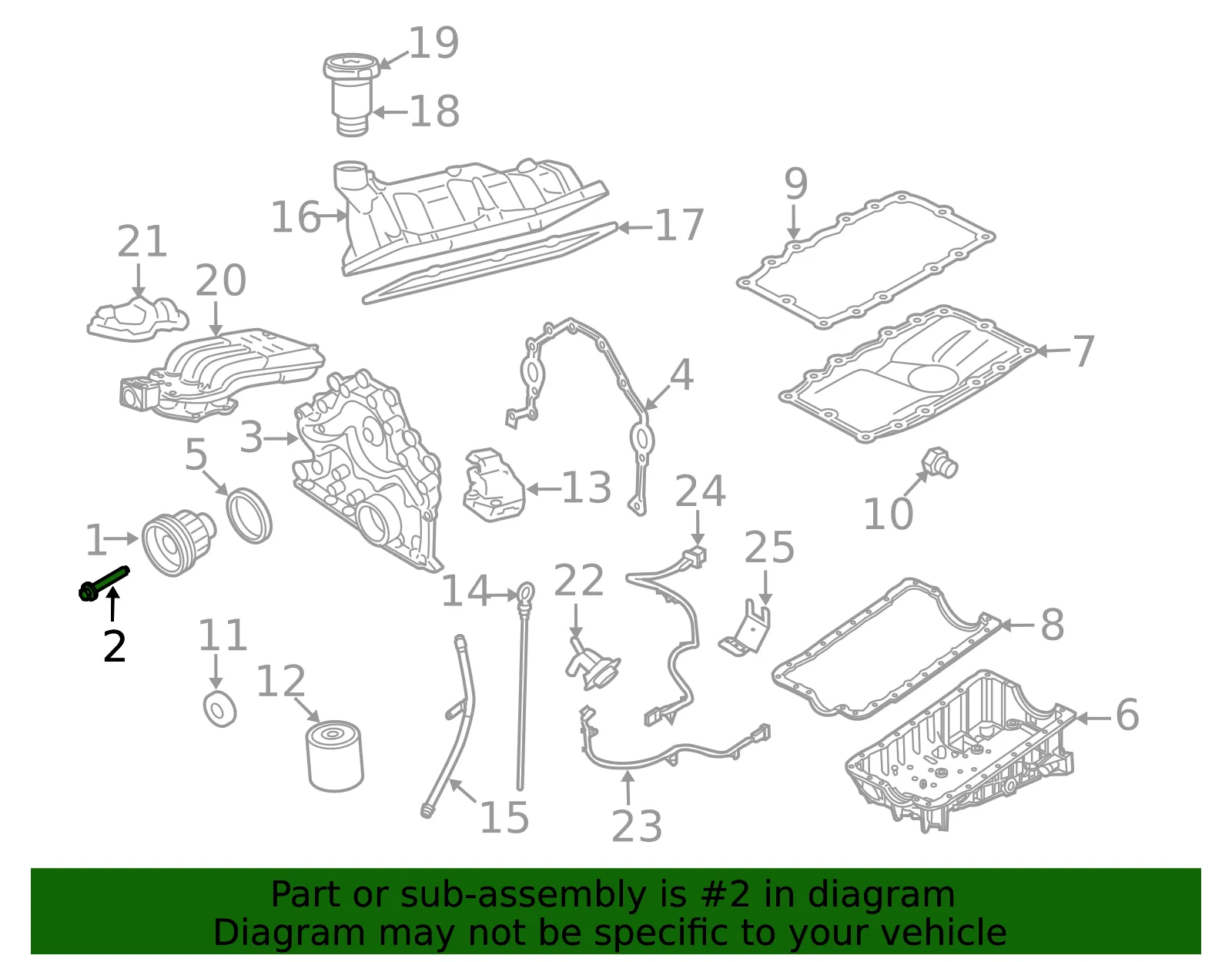 Engine Harmonic Balancer Bolt - Ford (-W712688-S430) - view 12