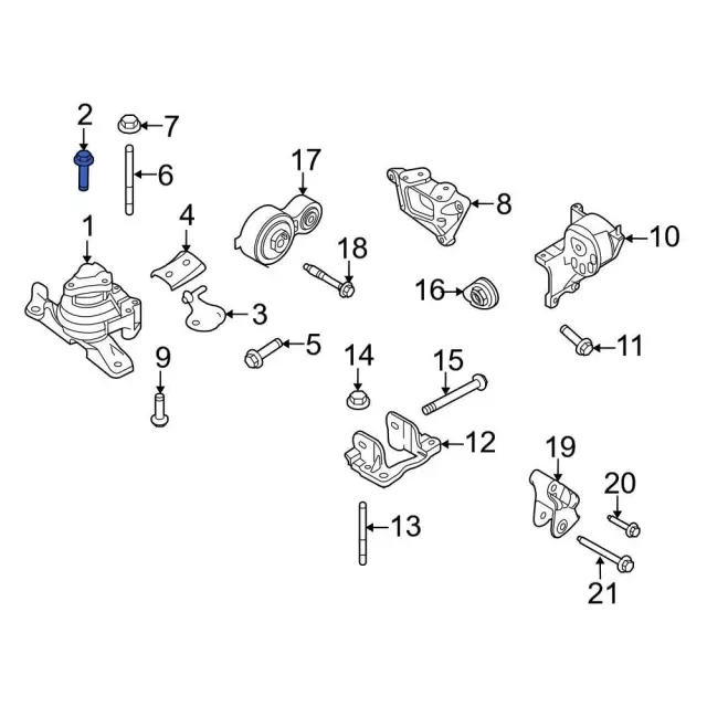 Engine Mount Bolt - Ford (-W712948-S437) - view 5
