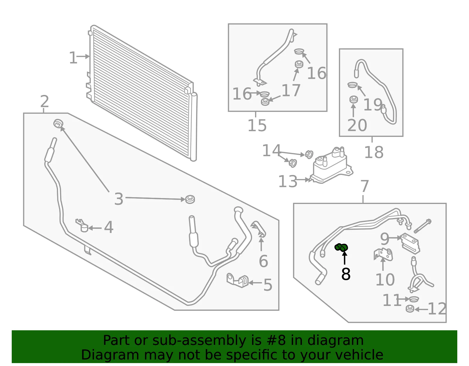 Transmission Oil Cooler Line Clip - Ford (-W713764-S300) - view 12