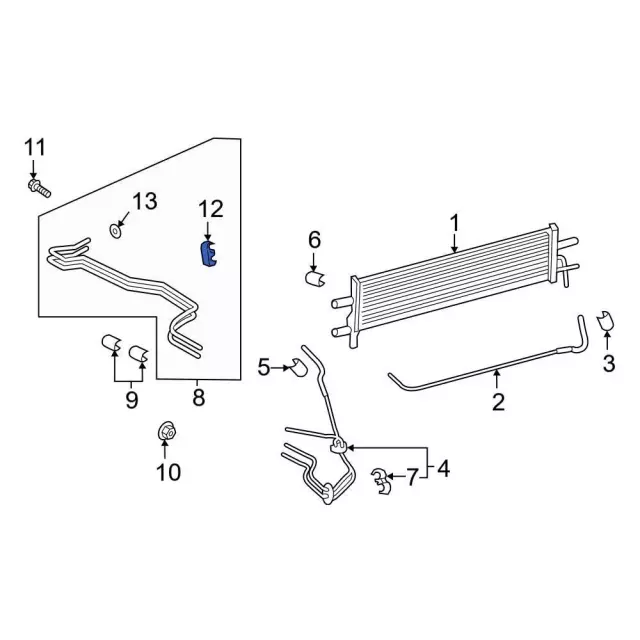 Transmission Oil Cooler Line Clip - Ford (-W713764-S300) - view 3