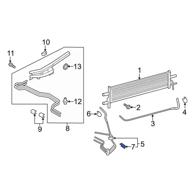 Transmission Oil Cooler Line Clip - Ford (-W713764-S300) - view 6