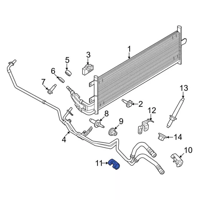 Transmission Oil Cooler Line Clip - Ford (-W713764-S300) - view 7