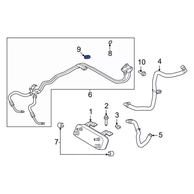 Transmission Oil Cooler Line Clip - Ford (-W713764-S300) - view 8