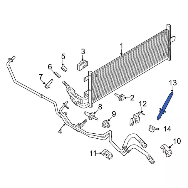 Automatic Transmission Oil Cooler Hose Stud - Ford (-W714924-S900) - view 5