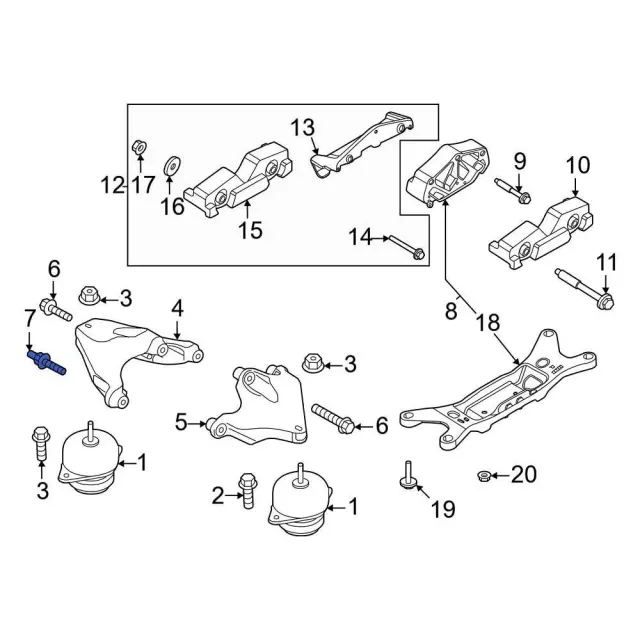 Automatic Transmission Oil Cooler Hose Stud - Ford (-W714924-S900) - view 7