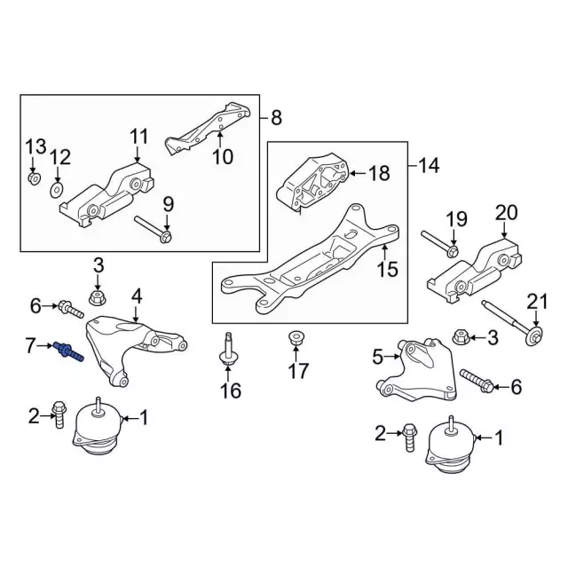Automatic Transmission Oil Cooler Hose Stud - Ford (-W714924-S900) - view 9