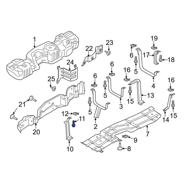 Fuel Tank Skid Plate Bolt - Ford (-W718912-S439) - view 4
