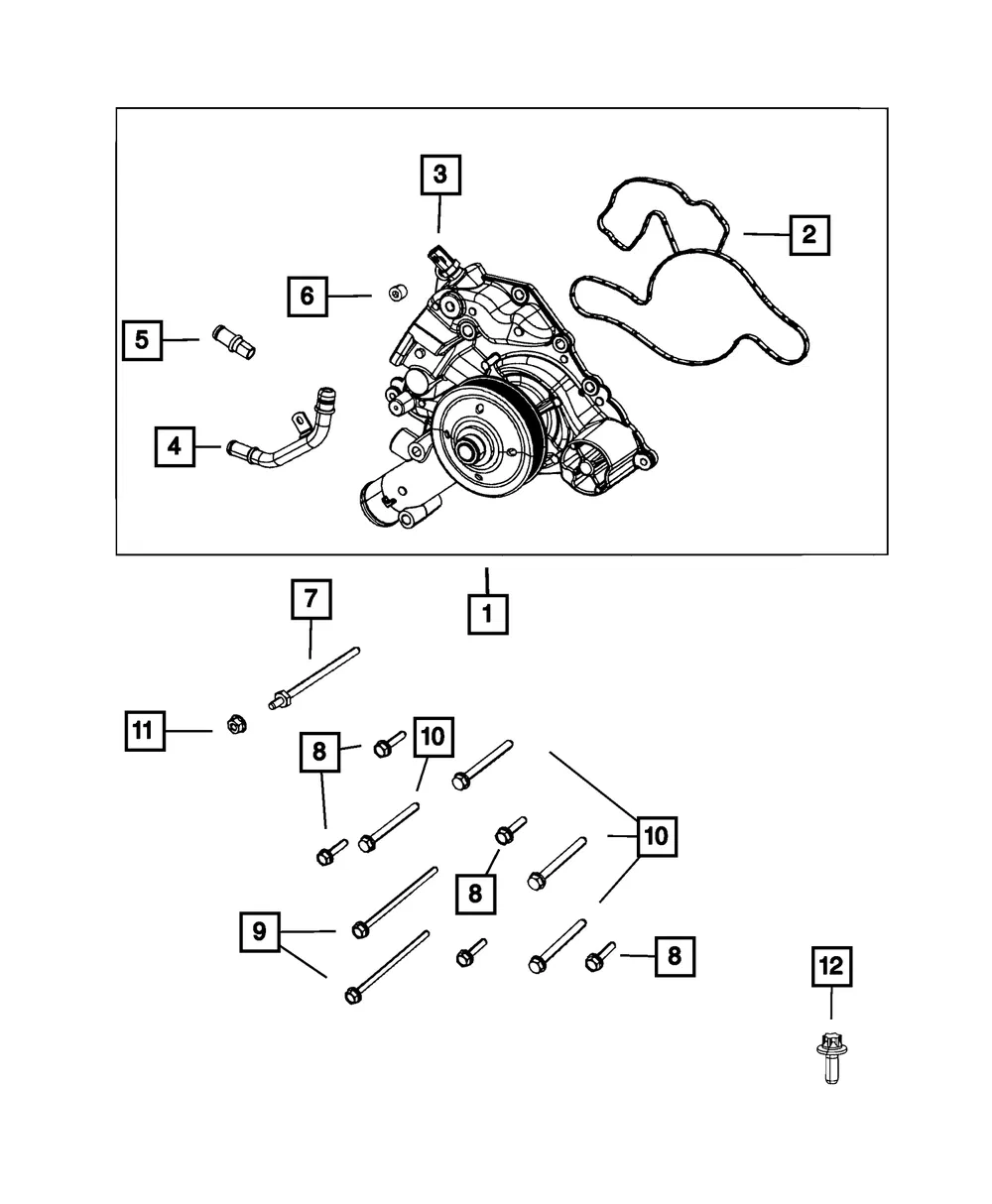 Water Pump - Mopar (04893133AE) - view 6