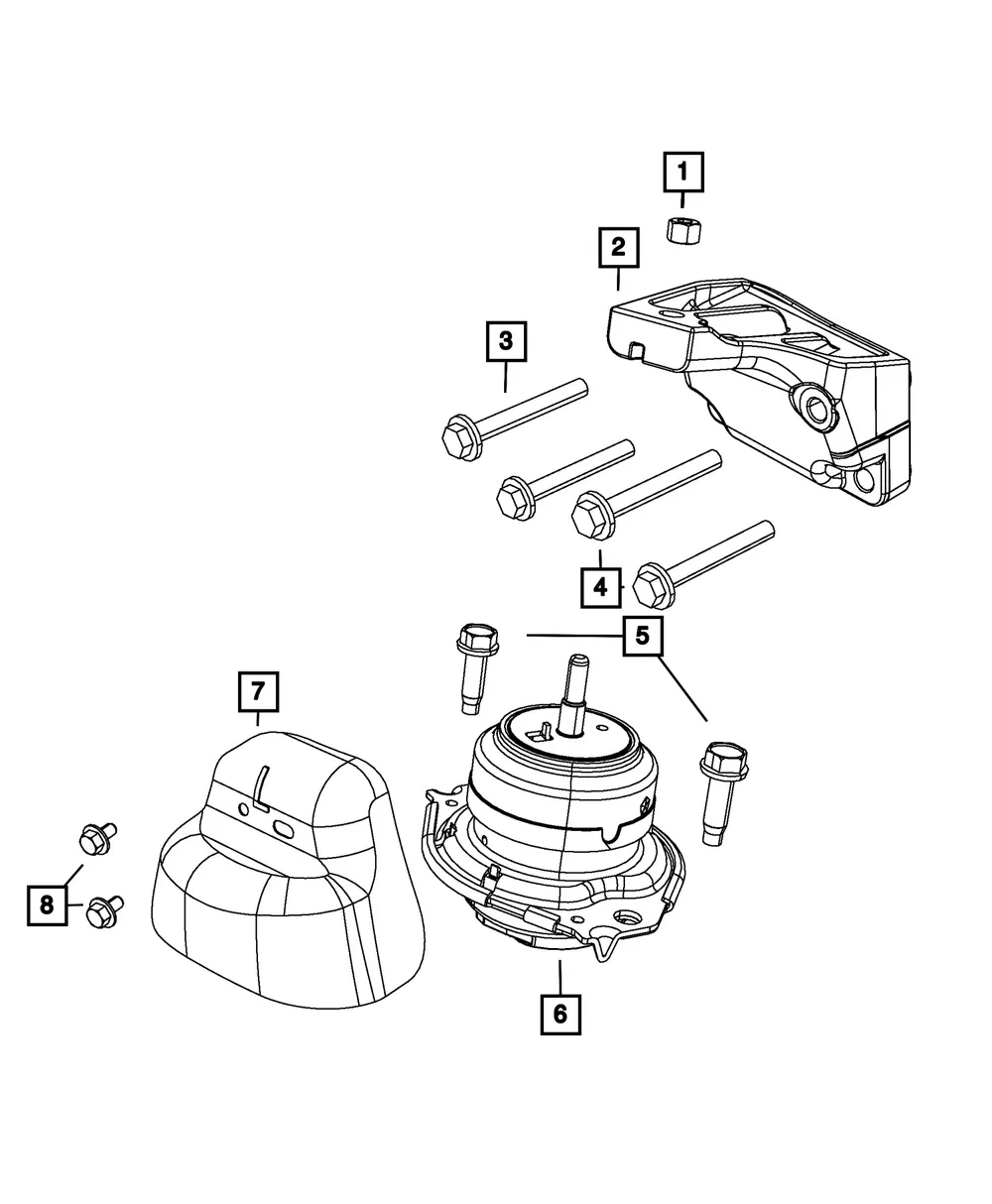 Engine Mount Isolator, Right Side - Mopar (05038830AC) - view 5