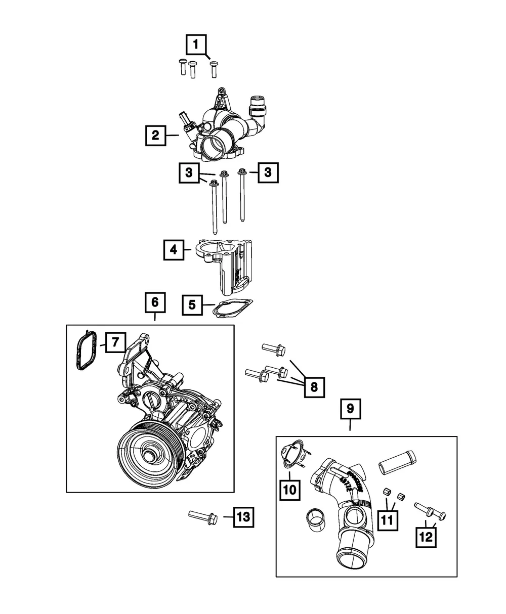 Water Pump - Mopar (05048710AG) - view 2
