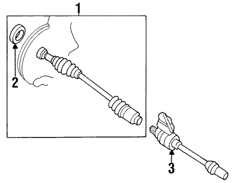 Axle Assembly - Driver's Side (LH) - Kia (0K24X-25600)