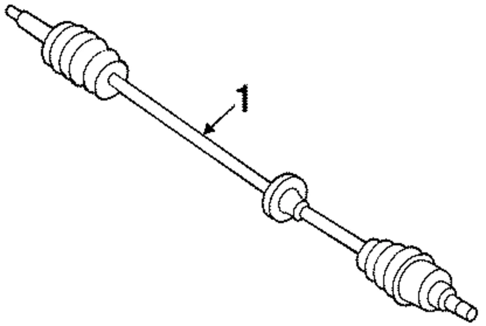 Axle Assembly - Passenger Side (RH) - Kia (0K2AA-04800A)