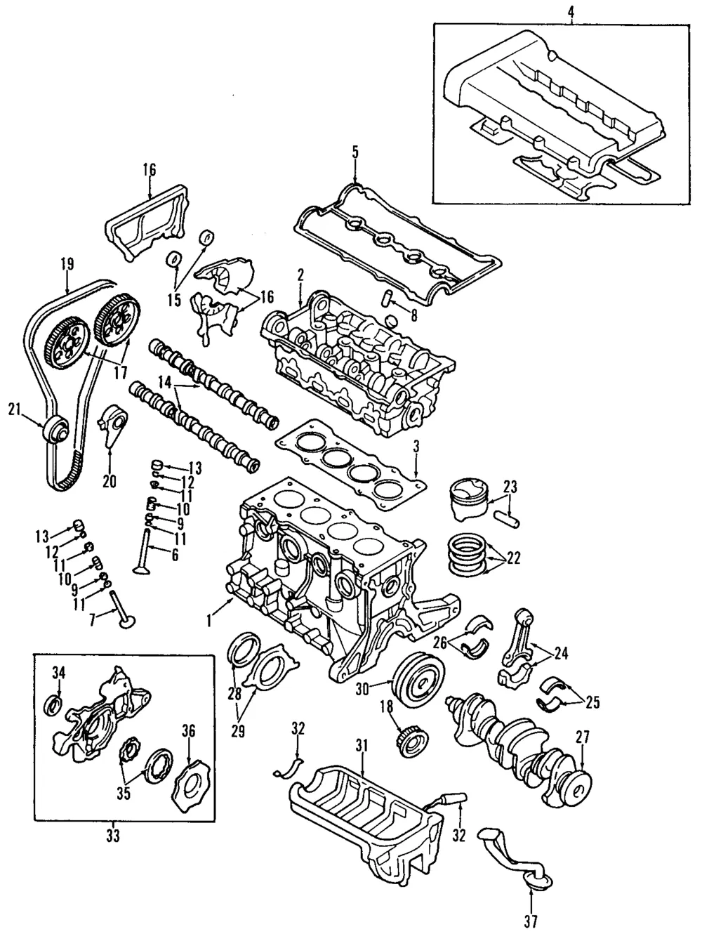 Engine Piston Ring - Kia (0K3Y2-11SC0)