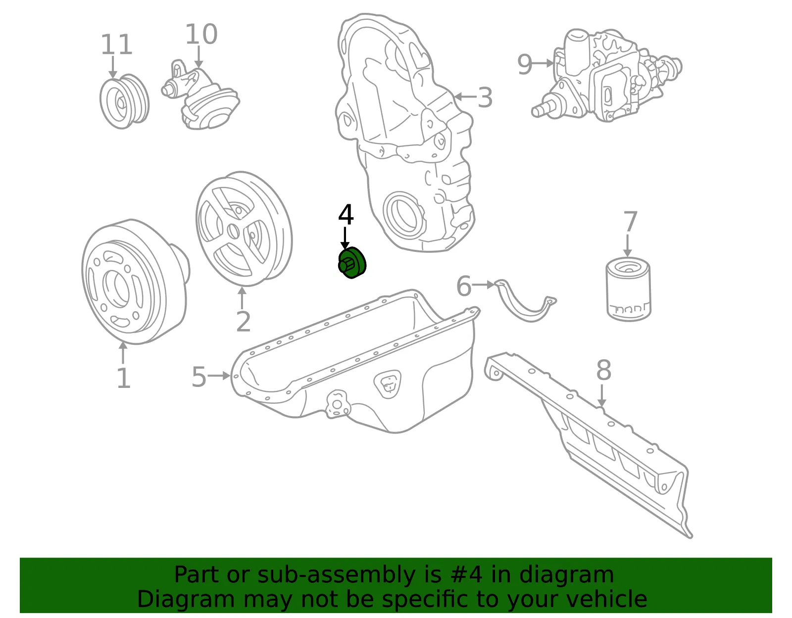 Crankshaft Front Oil Seal - GM (10191640) - view 3