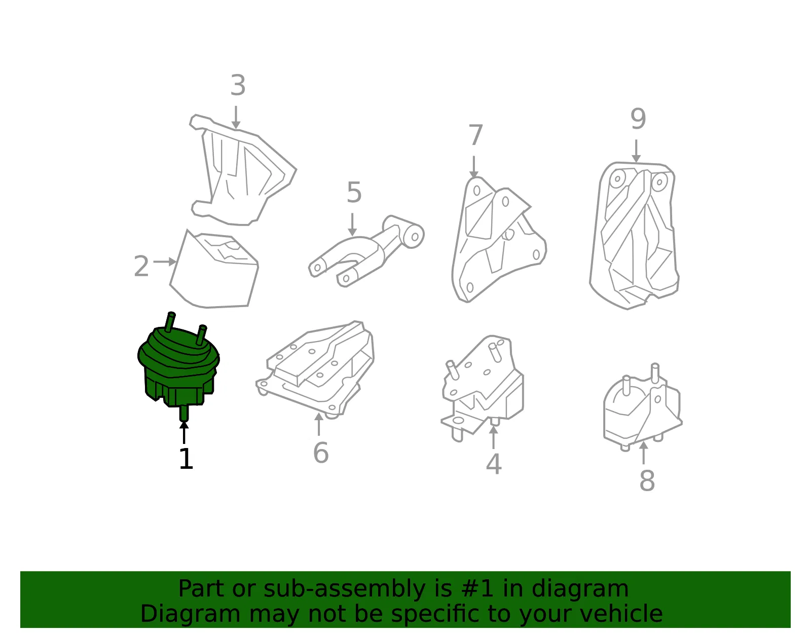 Front Engine Mount - GM (10348601) - view 5