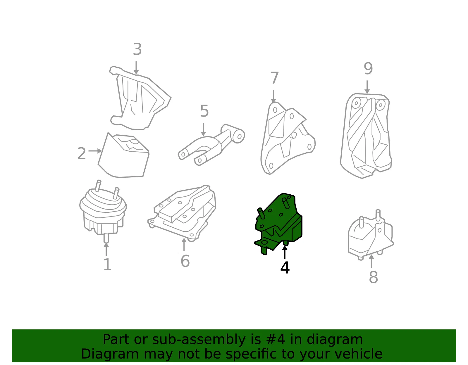 Rear Engine Mount - GM (10447321) - view 4