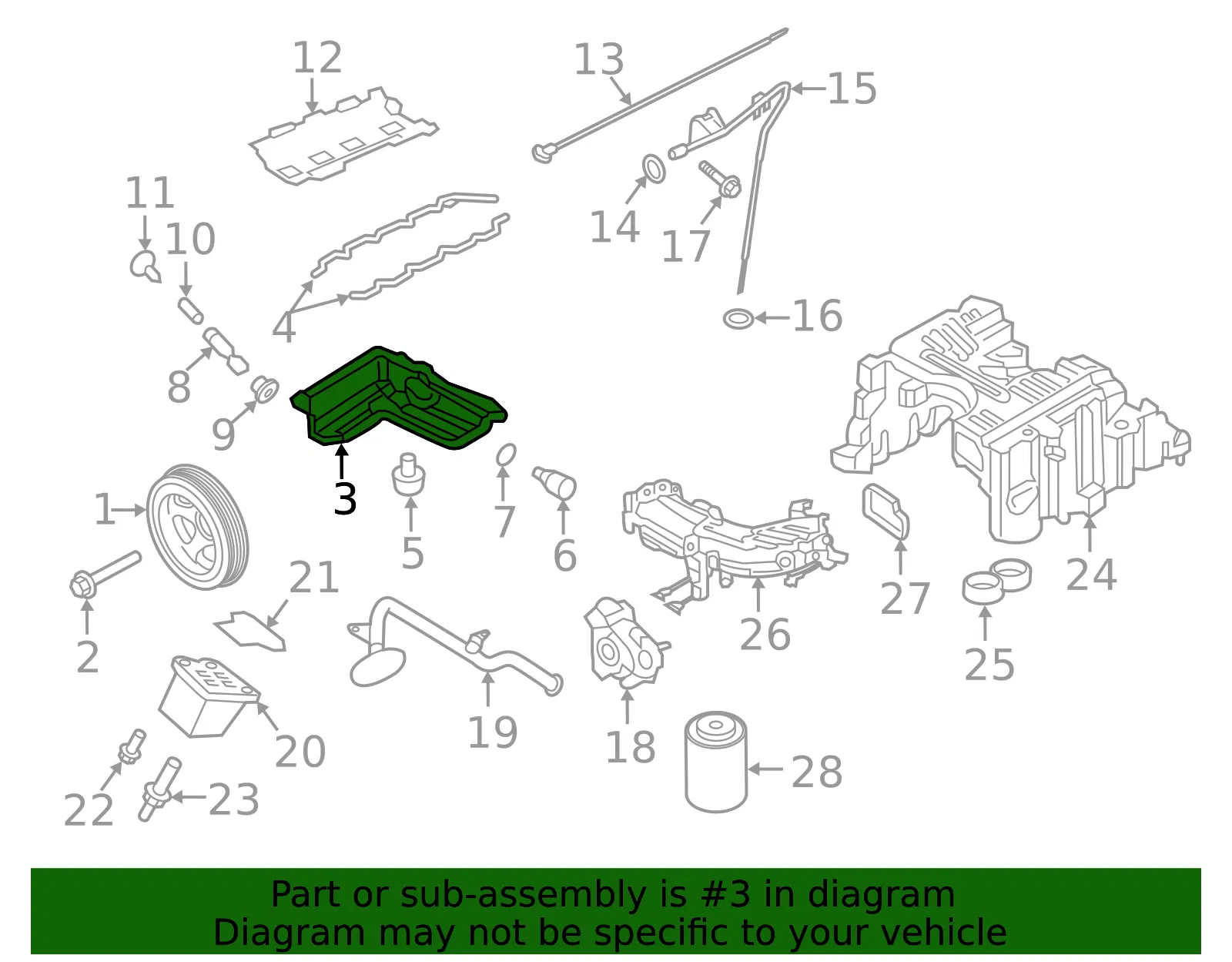Oil Pan - Nissan (11111-EZ40A) - view 2