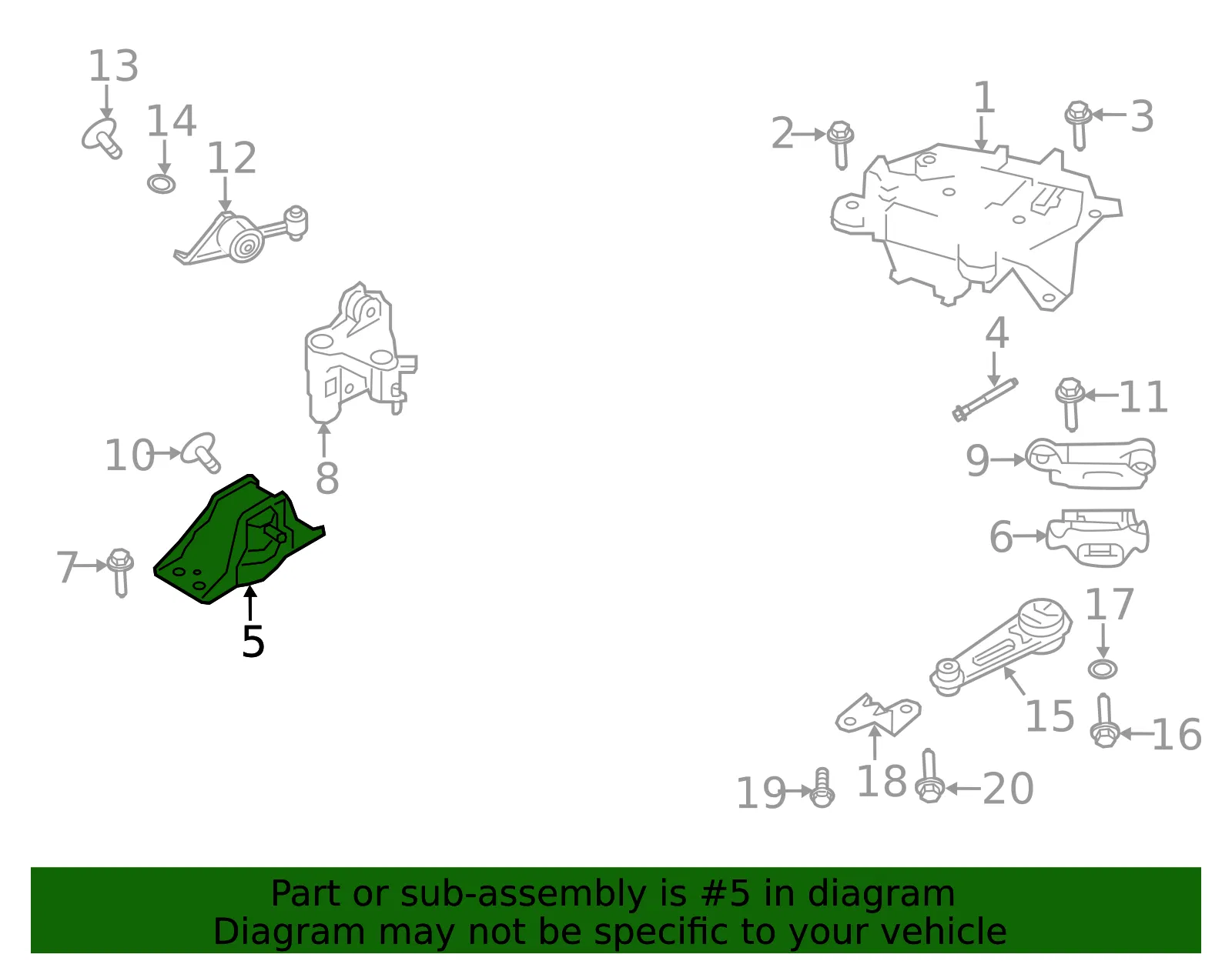Engine Mount - Nissan (112103LN0A) - view 5