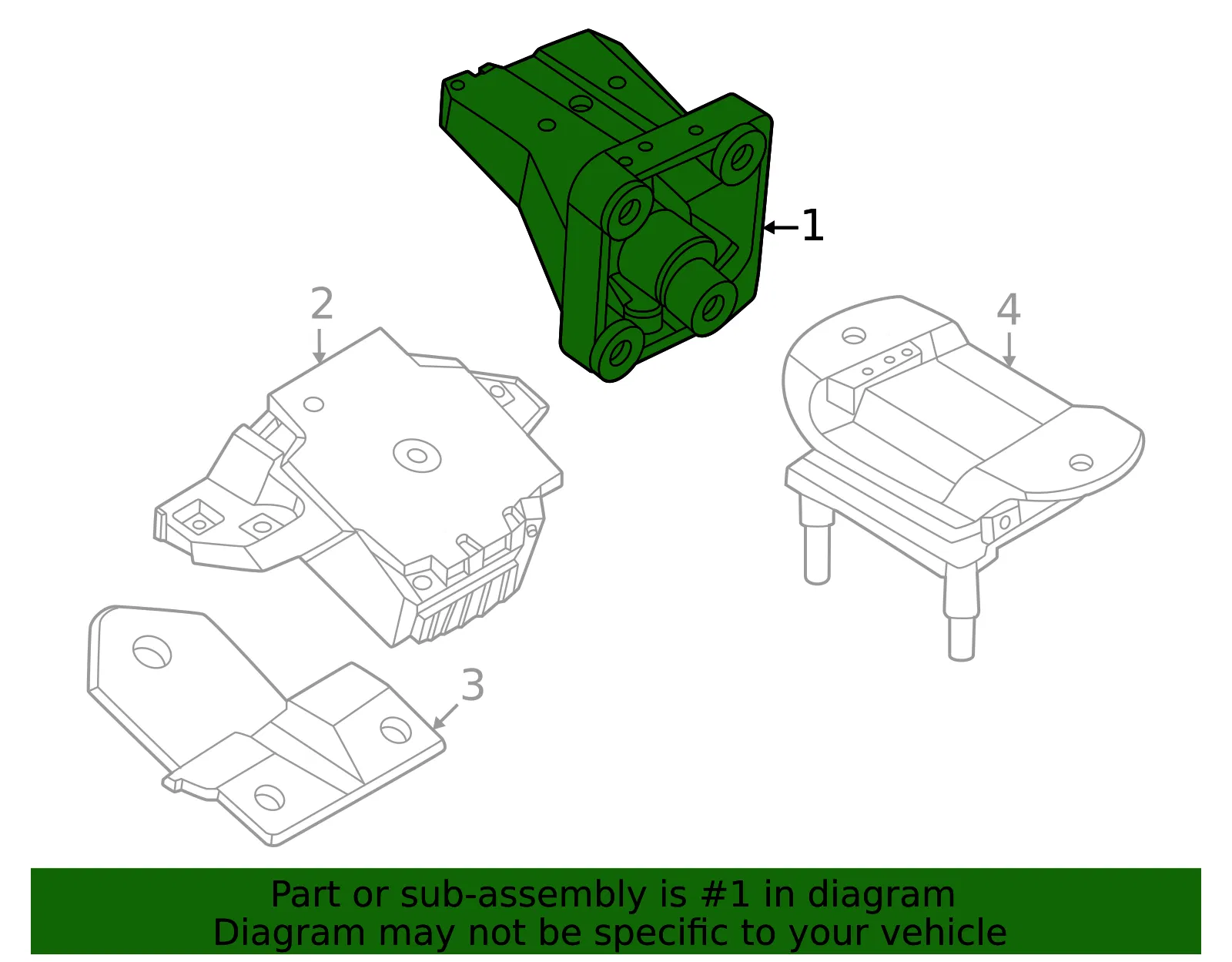 Engine Mount Bracket - Nissan (11233-7JA0C) - view 2