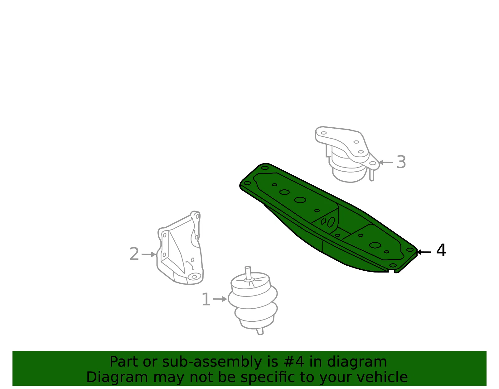 Transmission Cross-Member - Nissan (11331-1EA0A) - view 2