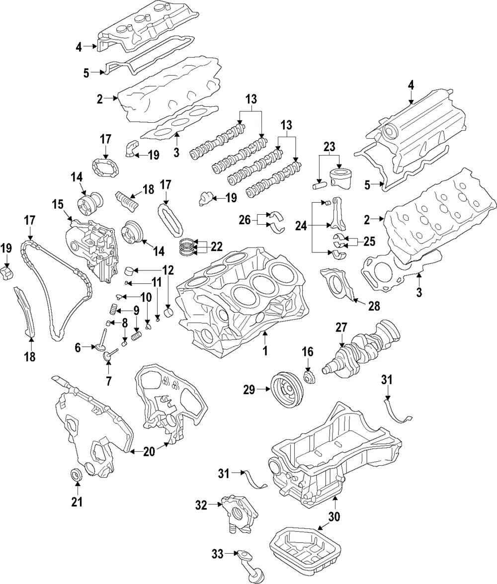 Engine Crankshaft Main Bearing - Nissan (12207-31U5D)