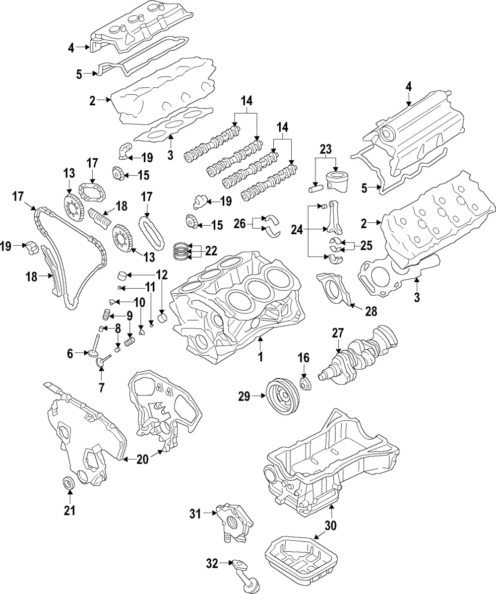 Engine Crankshaft Main Bearing - Nissan (12207-EA212)