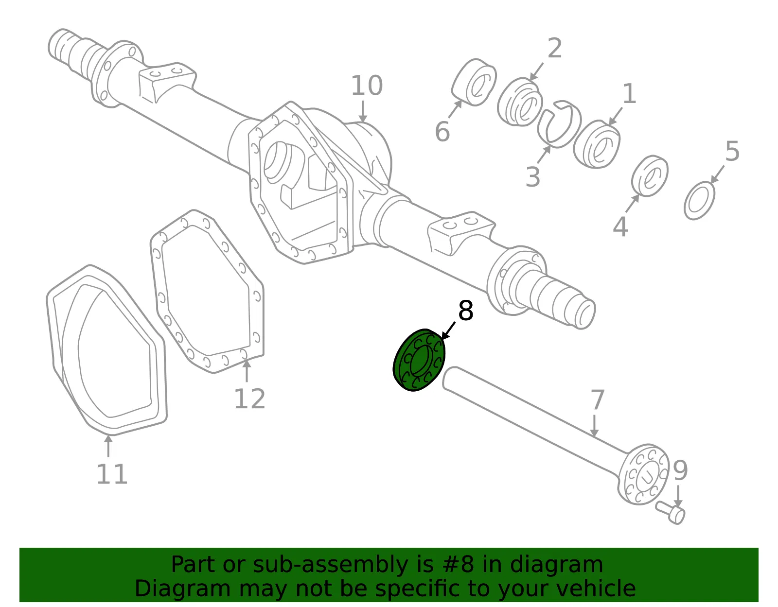 Rear Axle Shaft/Hub Gasket - GM (12471641) - view 3