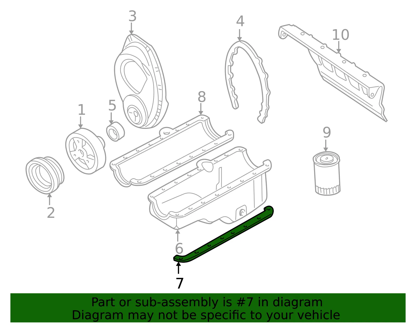Oil Pan Reinforcement - Driver's Side (LH) - GM (12553058) - view 3