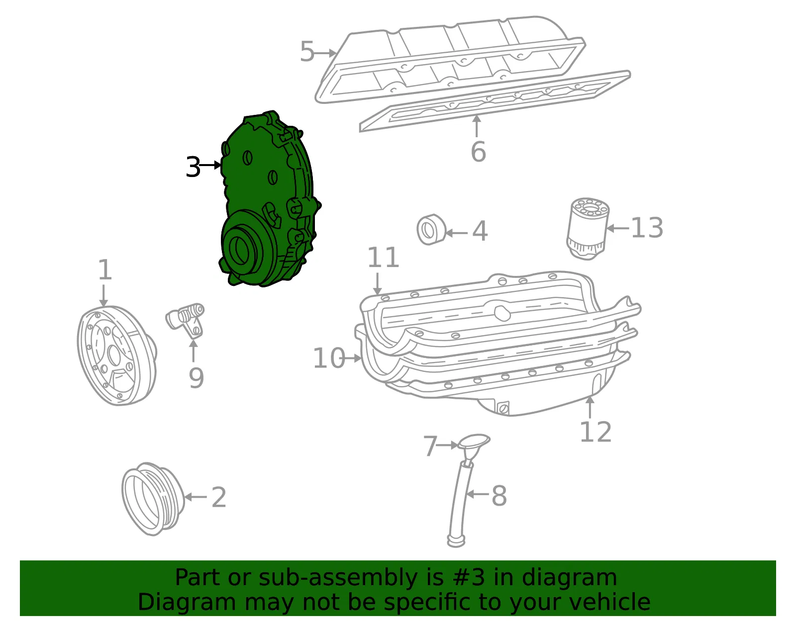 Engine Timing Cover - ACDelco (12558343) - view 2