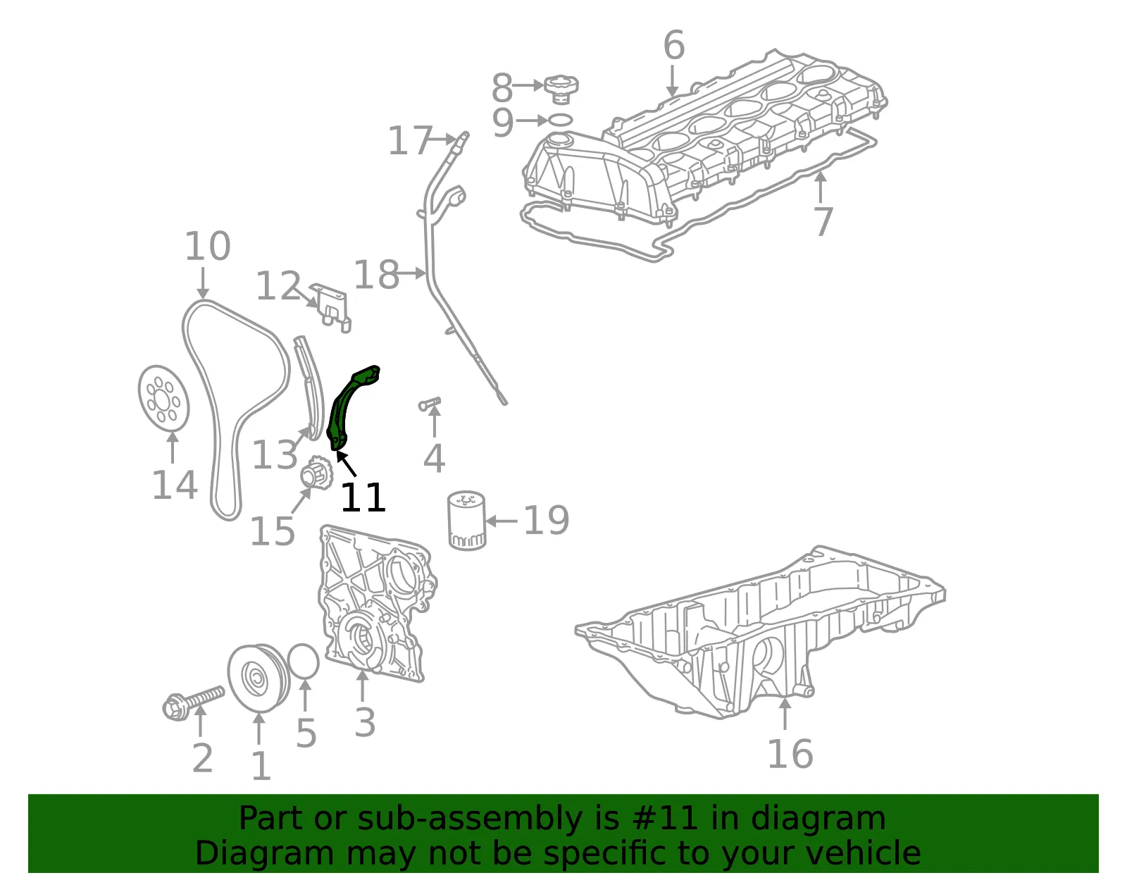 Engine Timing Chain Guide - ACDelco (12575159) - view 2