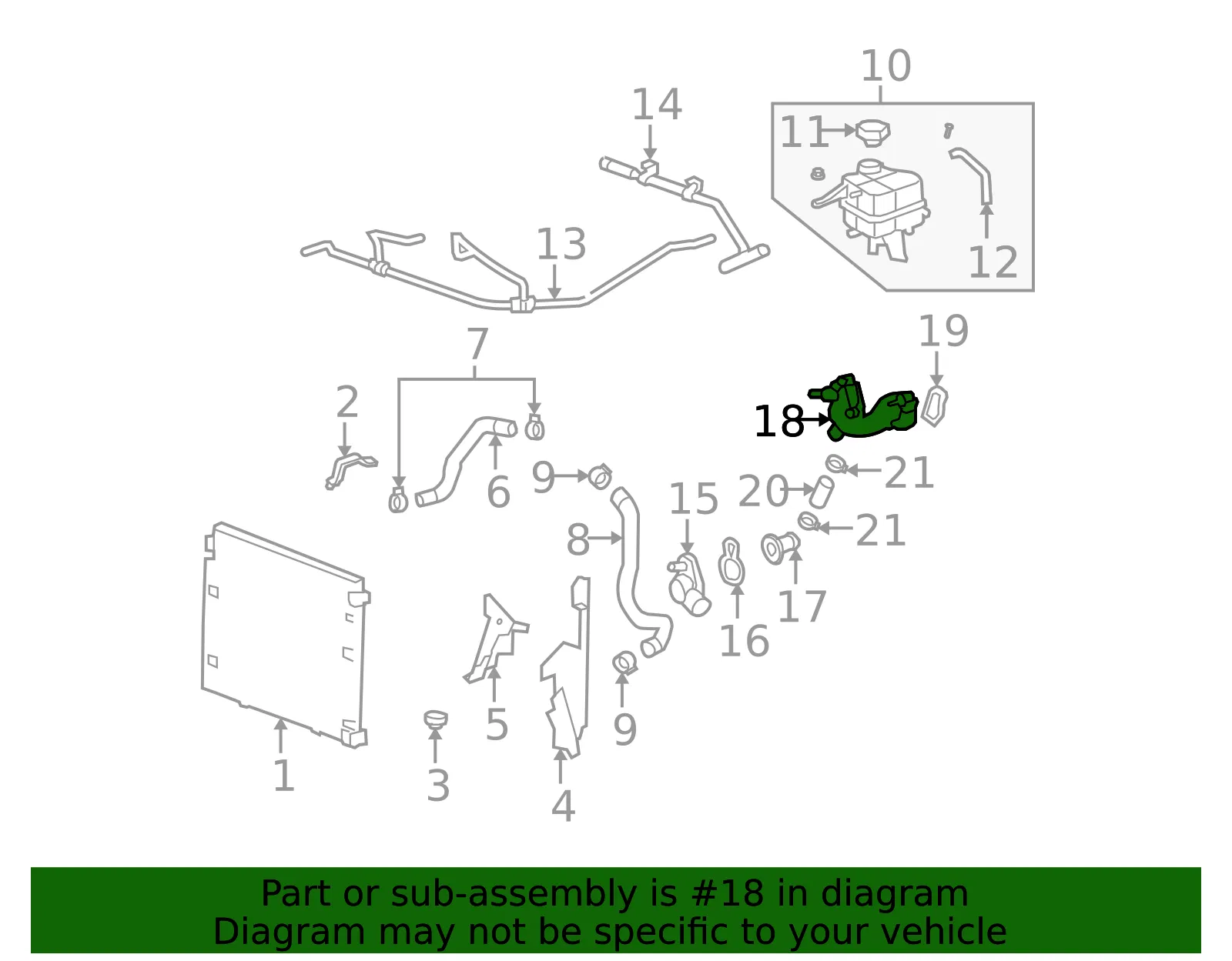 Engine Coolant Water Outlet - GM (12582237) - view 3