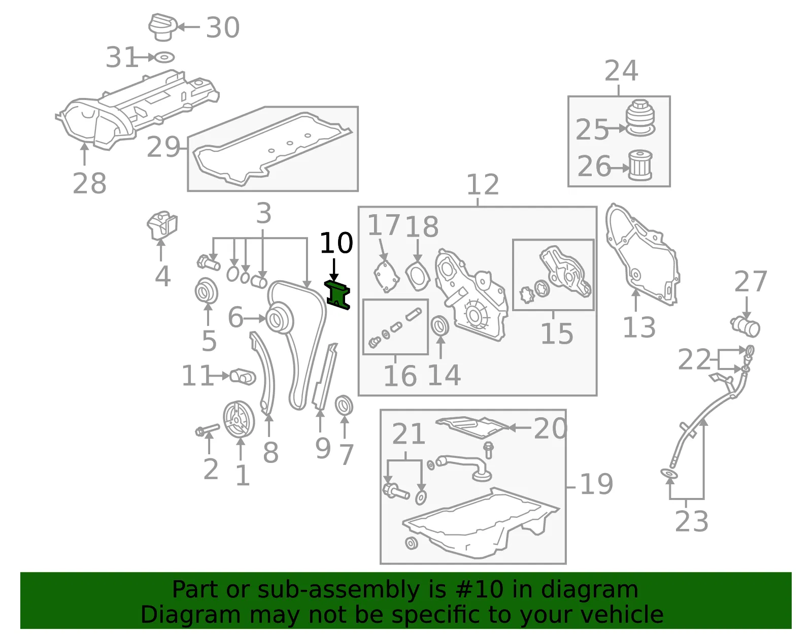 Engine Timing Chain Guide - ACDelco (12588387)