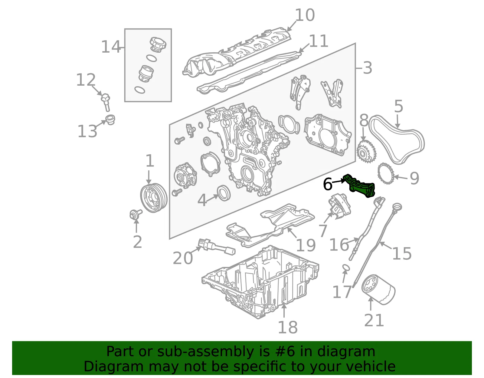 Driver Side Engine Timing Chain Guide - ACDelco (12597416) - view 2