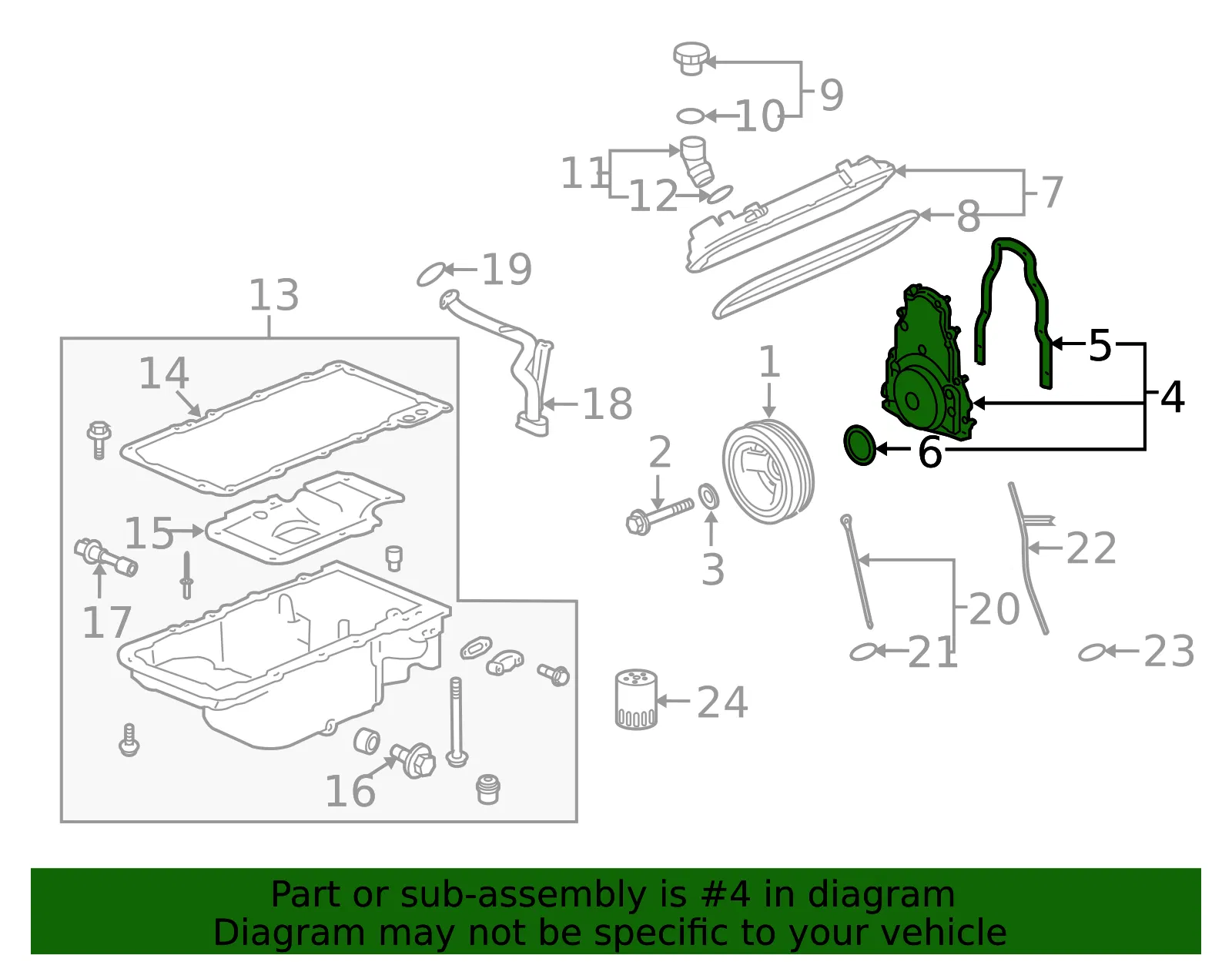 Front Engine Cover - GM (12600326) - view 3