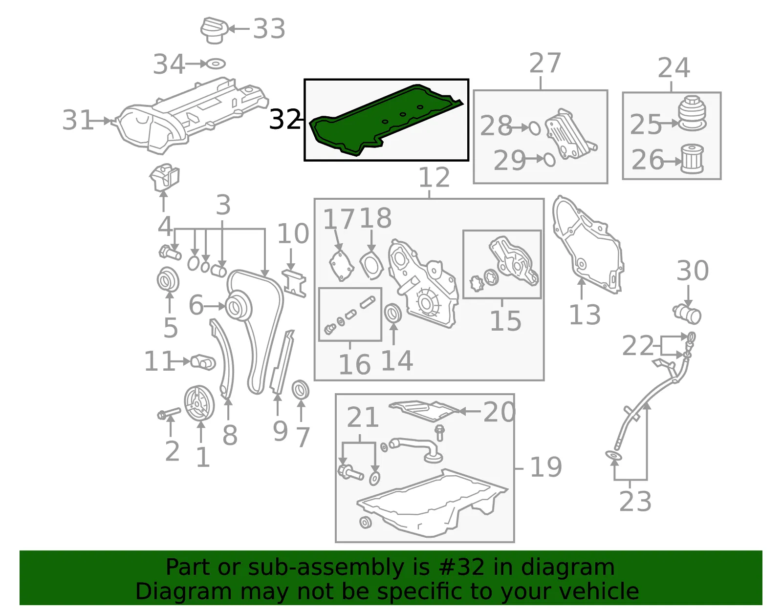 Camshaft Cover Gasket Kit - ACDelco (12609291) - view 2