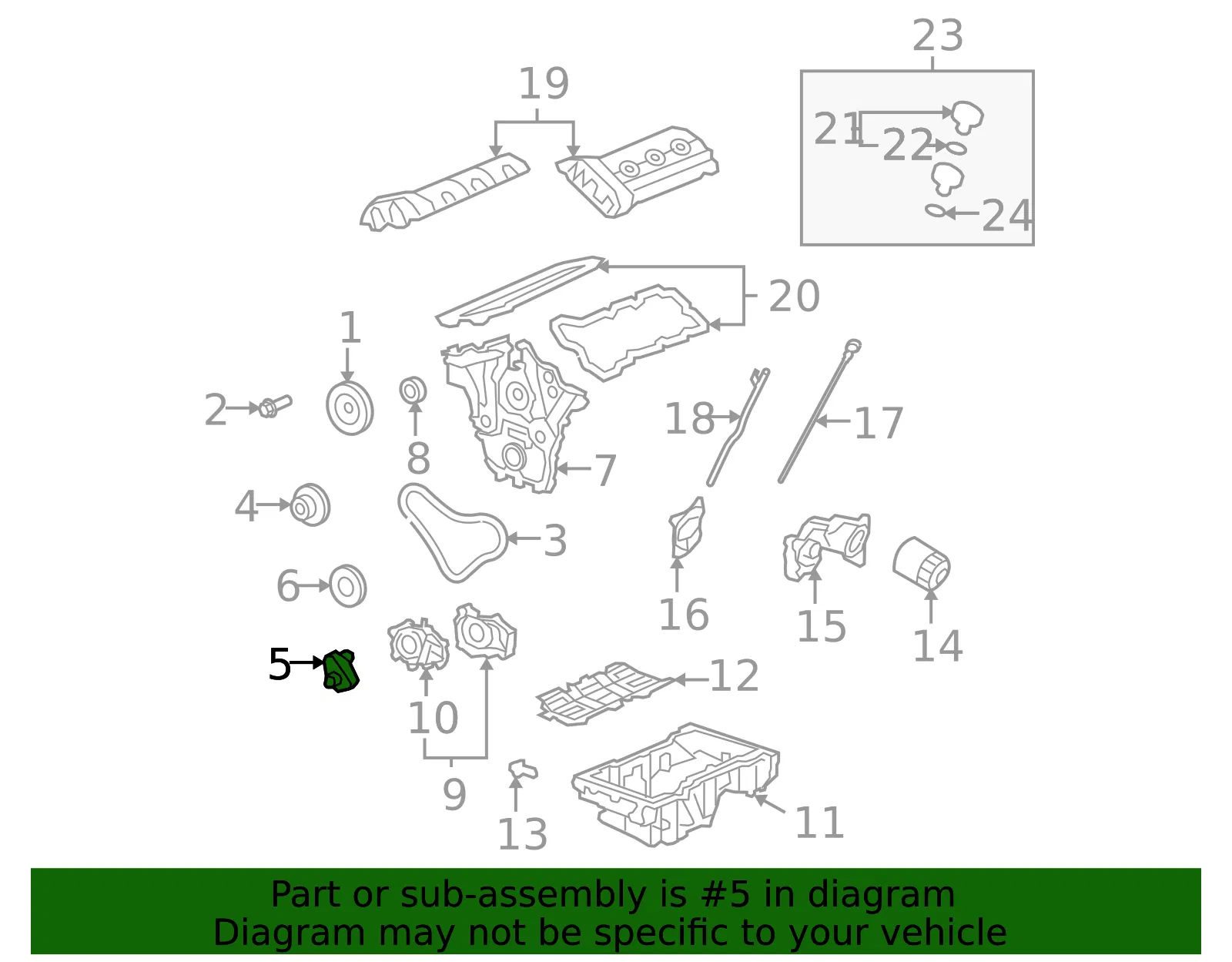 Driver Side Engine Timing Chain Guide - ACDelco (12623513) - view 2