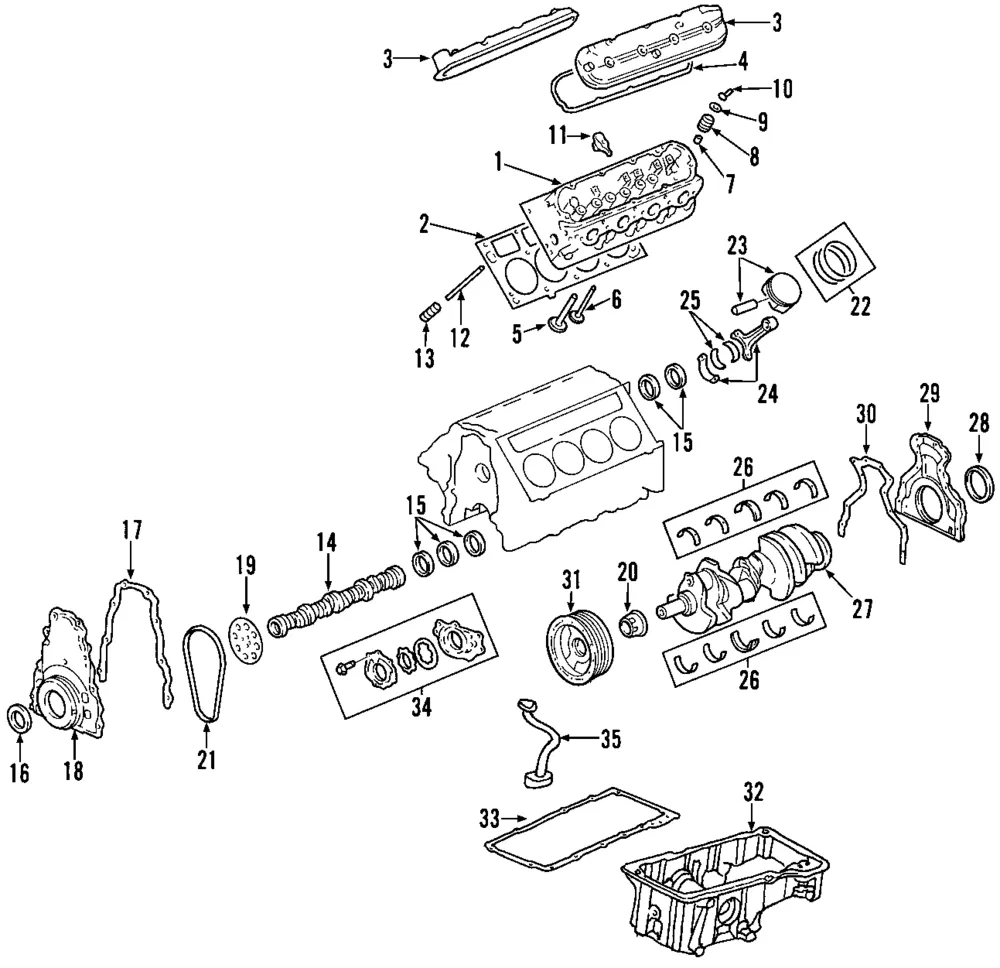 Engine Block Valley Cover - ACDelco (12649190)
