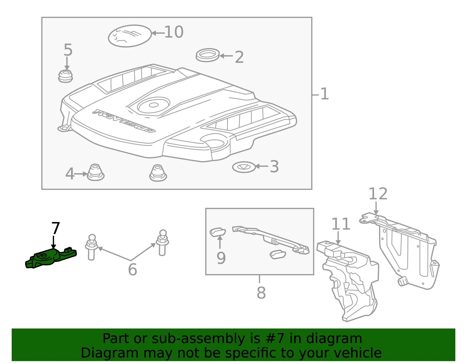 Upper Engine Intake Manifold Bracket - GM (12656133) - view 3